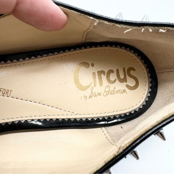 NWOT Circus by Sam Edelman River Rivet Ballerina Flat Black Patent Sz 7.5 Firm $ - Picture 11 of 15